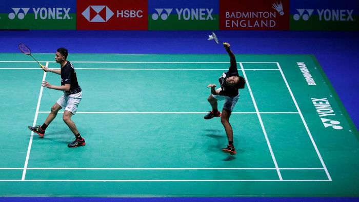 Fajar Alfian/Muhammad Rian Ardianto lolos ke babak perempatfinal All England 2019. (Andrew Boyers/Reuters) Fajar Alfian/Muhammad Rian Ardianto lolos ke babak perempatfinal All England 2019. (Andrew Boyers/Reuters)