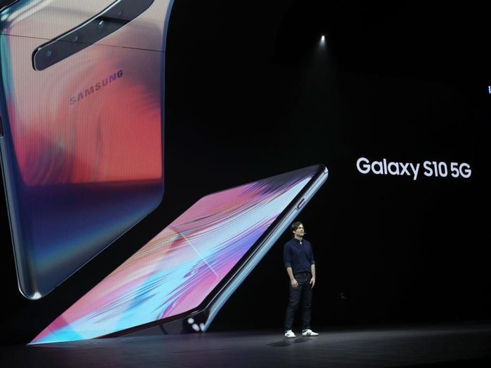 Pengenalan Samsung Galaxy S10 5G di San Francisco, California, Amerika Serikat. Foto: Justin Sullivan/Getty Images Pengenalan Samsung Galaxy S10 5G di San Francisco, California, Amerika Serikat. Foto: Justin Sullivan/Getty Images