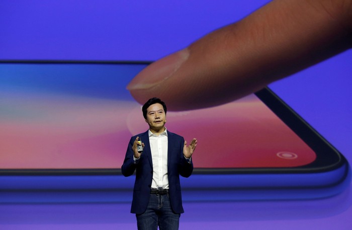Xiaomi founder and CEO Lei Jun attends a launch ceremony of the new flagship phone Xiaomi Mi 9 in Beijing, China February 20, 2019. REUTERS/Jason Lee     TPX IMAGES OF THE DAY