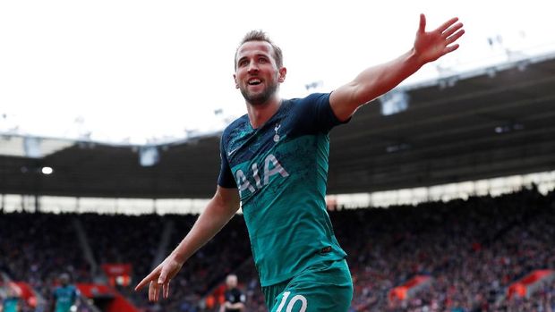 Harry Kane sempat membawa Tottenham Hotspur unggul di babak pertama.