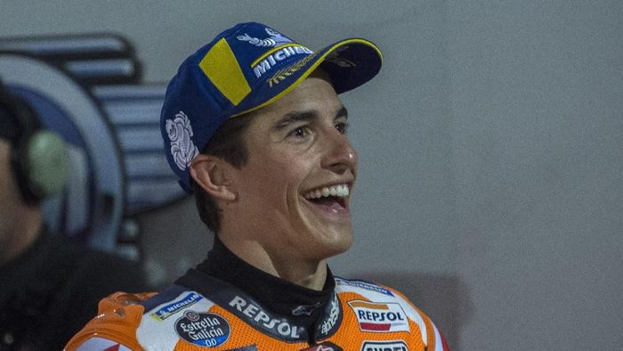 Marc Marquez optimistis menuju MotoGP Argentina. (Foto: Mirco Lazzari gp/Getty Images)