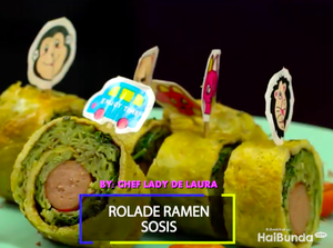 Resep Rolade Ramen Sosis, Menu Baru Bekal Si Kecil