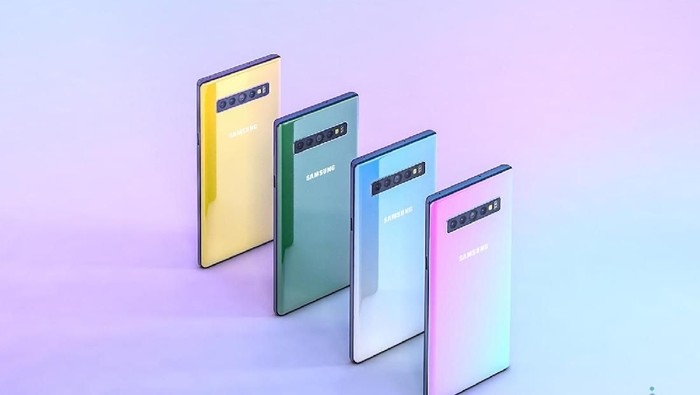 Reka wujud Samsung Galaxy Note 10. (Foto: Phone Arena) Reka wujud Samsung Galaxy Note 10. (Foto: Phone Arena)