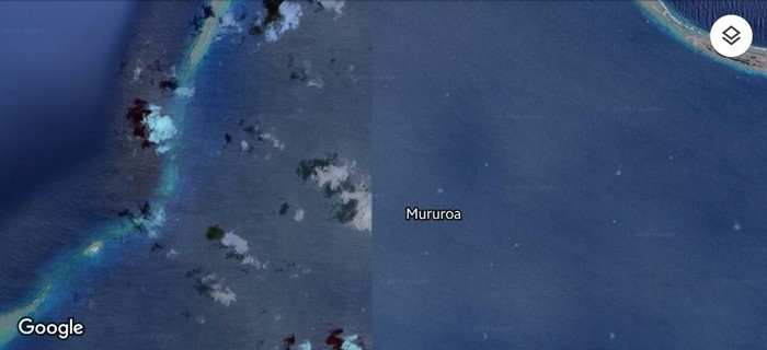 Mururoa via Google Maps