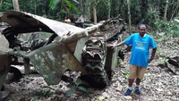 Sekutu mendarat di sepanjang pantai utara Papua Barat untuk menemukan jejak Jepang. Untuk mempersiapkan perang, Sekutu membawa tank dan helikopter ke Tambrauw. (Bonauli/detikcom)