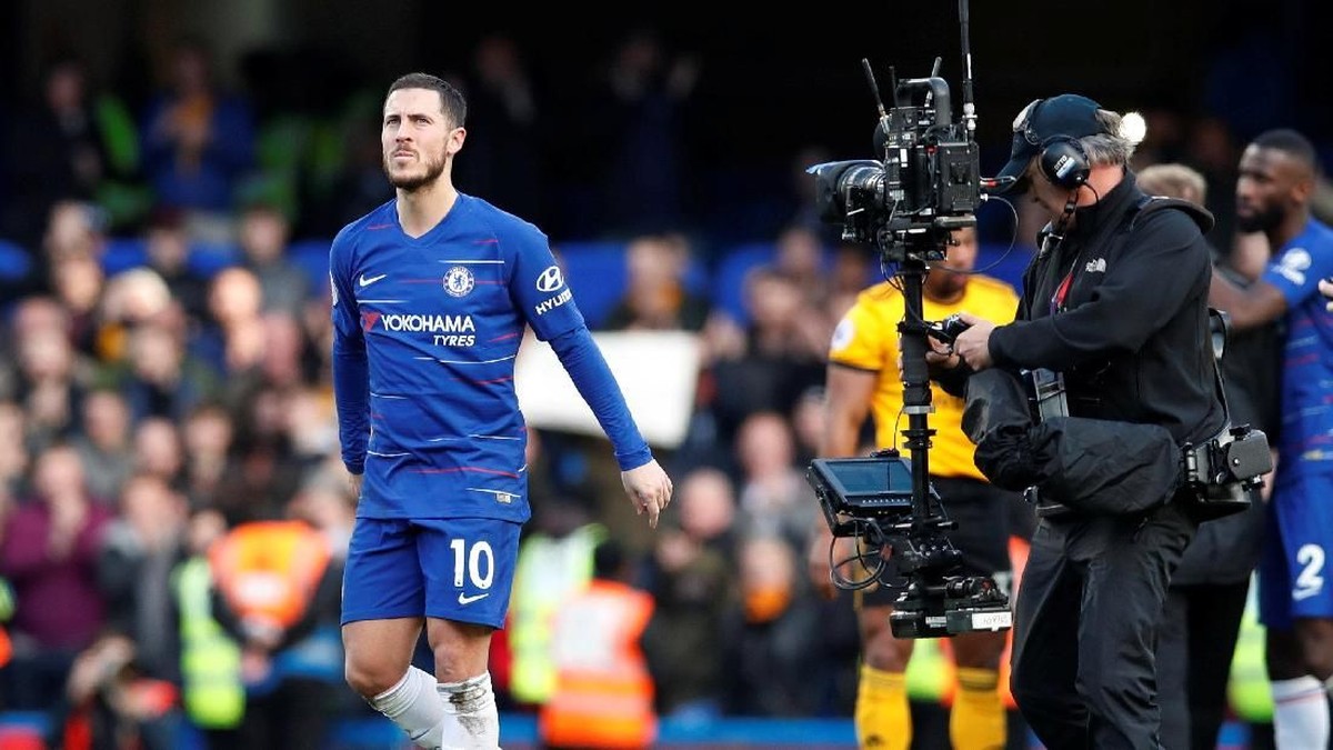 Akankah Eden Hazard pergi meninggalkan Chelsea dan bergabung Real Madrid? (David Klein/Reuters)