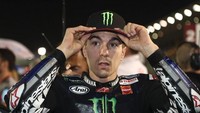 Vinales harus menelan kekecewaan di seri kali ini. Start terdepan, menyudahi balapan di posisi ketujuh. (Foto: Karim Jaafar/AFP)