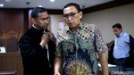 Ekspresi Sekjen dan Bendahara KONI Saat Jalani Sidang Perdana