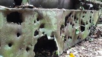 Bukti lubang tembakan terlihat jelas di sisi-sisi tank. Salah satu tank bahkan memiliki tali tambang yang diduga menjadi alat bantu untuk membawa tank masuk ke hutan. (Bonauli/detikcom)