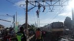 Perbaikan Kabel Listrik Dilakukan di Lokasi Kecelakaan KRL Jakarta-Bogor