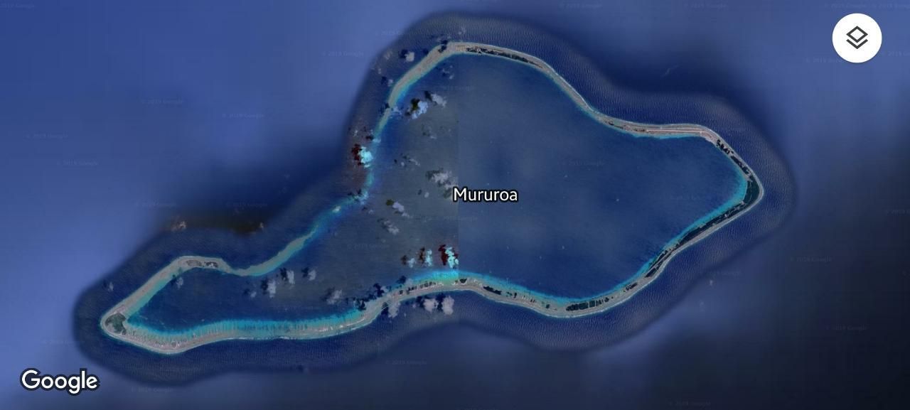 Mururoa via Google Maps
