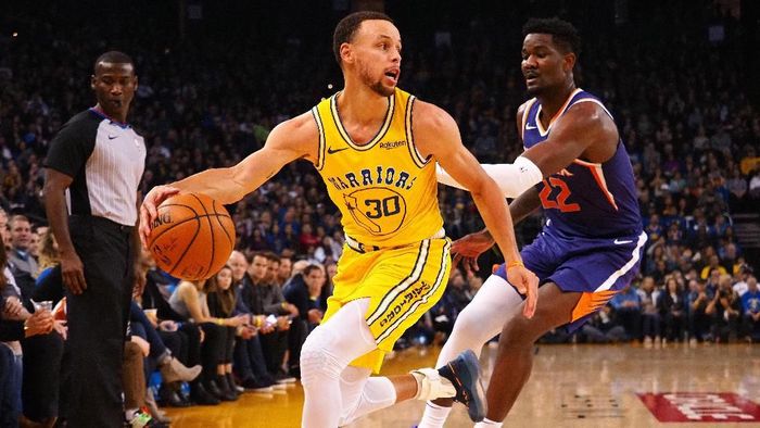 Golden State Warriors dipermalukan tim juru kunci Wilayah Barat, Phoenix Suns. (Foto: Kelley L Cox-USA TODAY Sports) Golden State Warriors dipermalukan tim juru kunci Wilayah Barat, Phoenix Suns. (Foto: Kelley L Cox-USA TODAY Sports)