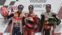 Bagi Dovizioso-Marquez, hasil kali ini merupakan ulangan MotoGP Qatar tahun lalu. (Foto: Karim Jaafar/AFP)
