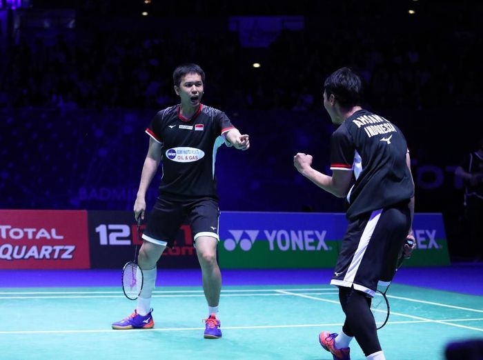 Hendra Setiawan/Mohammad Ahsan juara ganda putra New Zealand Open 2019. (Foto: dok. Humas PBSI) Hendra Setiawan/Mohammad Ahsan juara ganda putra New Zealand Open 2019. (Foto: dok. Humas PBSI)