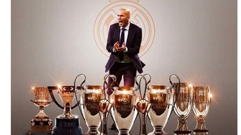 Koleksi piala Zidane yang diraihnya bersama Madrid memang mengesankan. Foto: istimewa