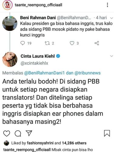 Cinta Laura Semprot Netizen di Twitter, Kenapa?