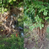 Transformasi luar biasa yang terlihat setelah sampah-sampah yang dibuang sembarangan dibersihkan. Pemandangan jadi lebih sedap dipandang. Foto: Instagram