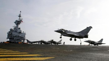 Pesawat tempur yang ditampung berjenis Dassault Rafale M. Foto: Reuters