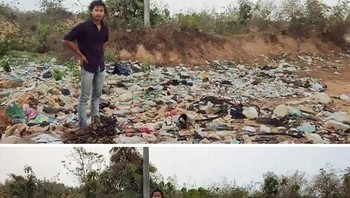 Seperti aksi Bersih-bersih @kelllvvviiinnn di Nepal. Foto: Bored Panda