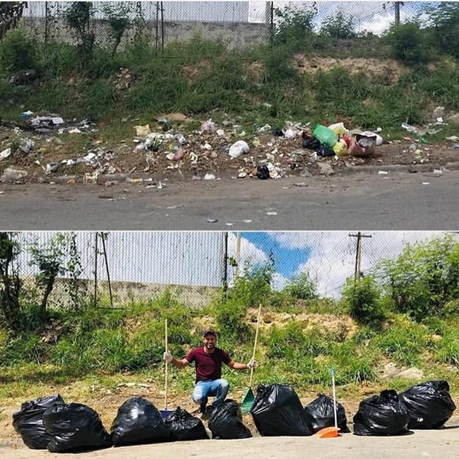 Pemandangan jadi jauh lebih indah saat sampah-sampah yang menumpuk dan berserakan dibersihkan. Foto: Instagram