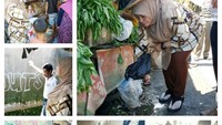 Kalau ini momen kunjungan Irna ke pasar tradisional Carita. Ia melihat-lihat beras, sayuran segar, hingga ikan.Foto: Instagram irnadimyati