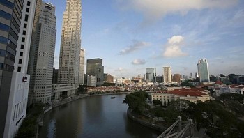 Lokasi yang sama kini sudah berubah total dengan beberapa gedung pencakar langit. Foto: Reuters