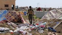 Setelah lima tahun pertempuran sengit, pasukan lokal Suriah yang disokong oleh kekuatan besar dunia telah mengusir ISIS dari seluruh wilayahnya, kecuali beberapa ratus meter persegi di dekat perbatasan Suriah dengan Irak. Rodi Said/Reuters.