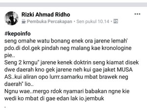 Viral! 52 Warga Ponorogo Pindah ke Malang karena Isu Kiamat