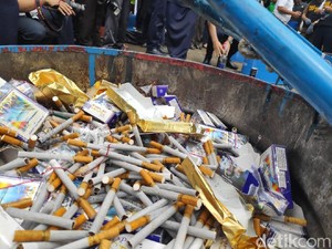 12 Juta Batang Rokok Ilegal Senilai Rp 8 M Dimusnahkan di Sulsel