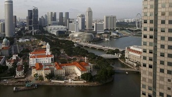 Tampak perubahan drastis di kawasan yang sama seiring transformasi Singapura menjadi salah satu negara termaju di dunia. Foto: Reuters