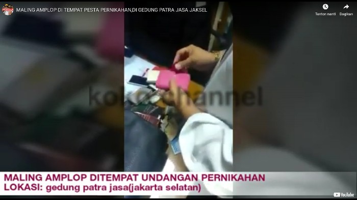 Uang Amplop yang Dicuri Ibu-Anak di Kondangan di Patra Jasa Rp 3 Juta
