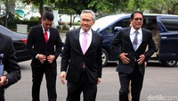 Menteri Luar Negeri Thailand, Don Pramudwinai, tiba di Istana Merdeka, Jakarta, untuk bertemu dengan Presiden Joko Widodo, Rabu (13/3/2019).