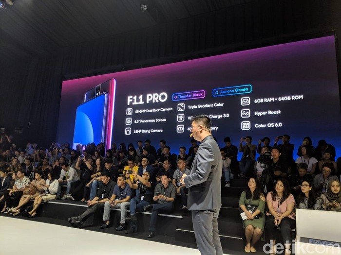 Suasana peluncuran Oppo F11 Pro. Foto: Adi Fida Rahman/detikinet Suasana peluncuran Oppo F11 Pro. Foto: Adi Fida Rahman/detikinet