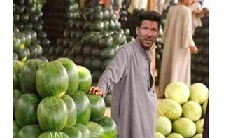 Diego Simeone konon menyatakan akan berjualan semangka di jalanan Madrid jika Juventus menang. Foto: istimewa