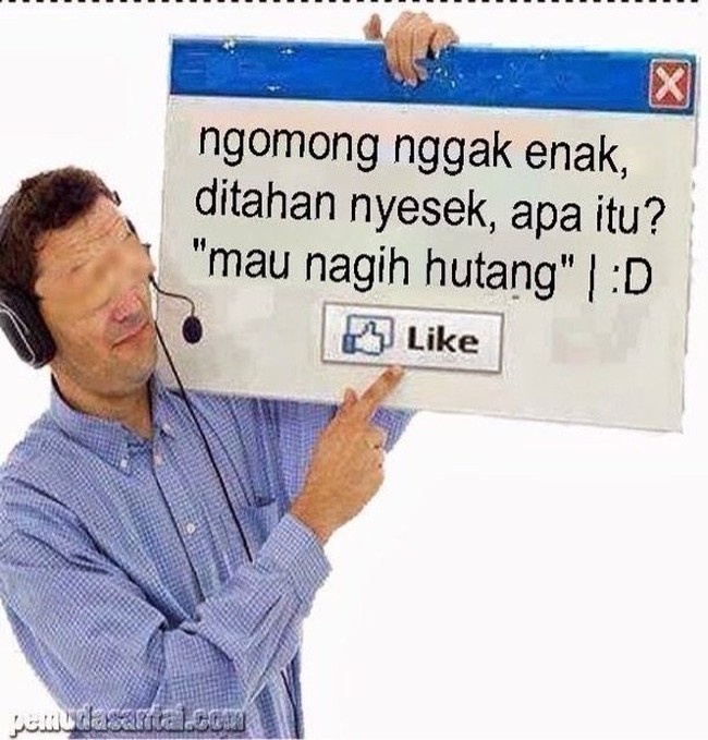 Singgung dengan unggah tulisan seperti ini seharusnya bisa sedikit mengetuk hatinya untuk mengembalikan uang. Foto: ist