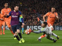 Barca dan Lyon bermain dengan skor 0-0 saat bertemu di leg pertama 16 besar. Dalam laga di Camp Nou, Kamis (14/3/2019) dinihari WIB, pada leg kedua, Barca sangat perkasa. (Foto: David Ramos/Getty Images)