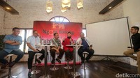 Para pembicara memaparkan pendapatnya terkait rencana debat cawapres Maruf Amin dan Sandiaga Uno dalam diskusi Siapa Berani Mendebat Ulama?  di Jakarta, Kamis (14/3/2019).