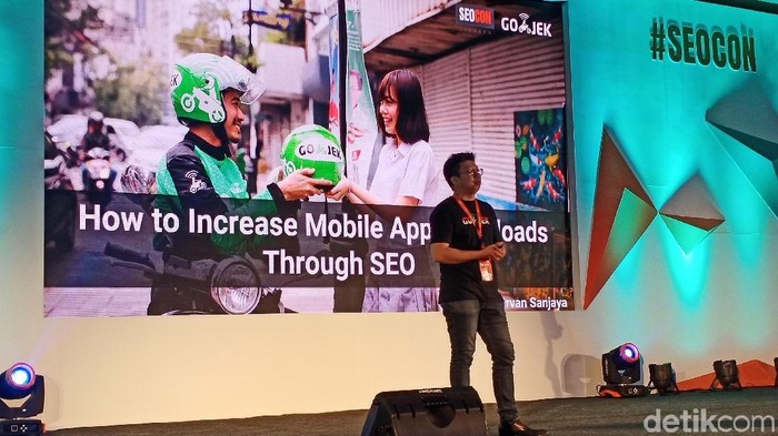 SEO Manager Go-Jek Indonesia Irvan Sanjaya. (Foto: Virgina Maulita Putri/detikINET) SEO Manager Go-Jek Indonesia Irvan Sanjaya. (Foto: Virgina Maulita Putri/detikINET)