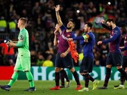 Barca kini maju ke perempatfinal. Mereka tak pernah absen di babak delapan besar sejak 11 tahun terakhir. (Foto: Susana Vera/Reuters)