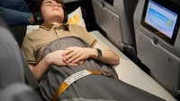 Seperti ini penampakan kasur di kelas ekonomi pesawat Thomas Cook (Thomas Cook)