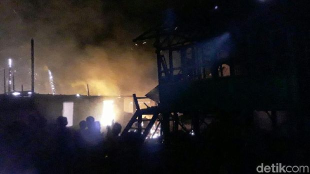 Kebakaran di permukiman Banyuasin, Sumsel, Kamis (14/3/2019)