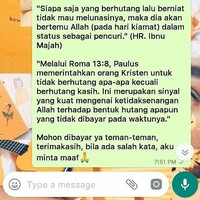 Menagih utang pada teman memang susah-susah gampang. Saat menagihnya pasti ada rasa tidak enak apalagi jika dia adalah teman dekat. Salah satu cara manis dan religius yang bisa dilakukan adalah dengan mengingatkan dengan baik melalui ayah seperti ini. Foto: ist