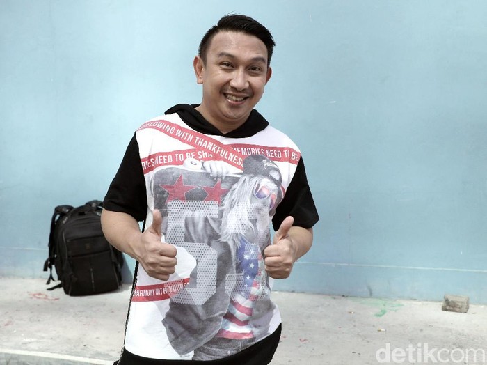 Augie Fantinus saat ditemui di kawasan studio Trans TV.