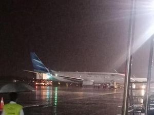 Pesawat Garuda Indonesia Tergelincir di Bandara Adisutjipto DIY