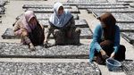 Nasabah BRI Menjemur Ikan Asin Hasil Tangkapan