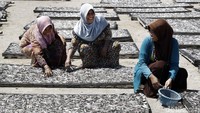 Bila panen sedang melimpah, Mustamin tak segan merekrut tetangganya untuk membantu menjemur dengan upah Rp 30 ribu per hari, makan minum di tanggung olehnya.