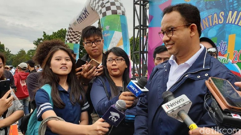 Anies Baswedan di Millenial Road Safety Festival di Parkir Timur Senayan, Jakarta Foto: Luthfi Anshori Anies Baswedan di Millenial Road Safety Festival di Parkir Timur Senayan, Jakarta Foto: Luthfi Anshori