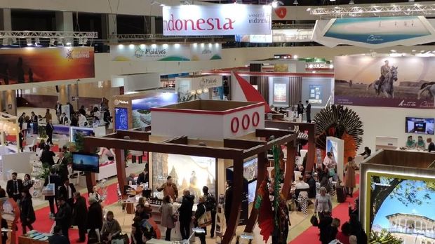 Paviliun Indonesia di 26th Moscow International Travel & Tourism Exhibition (MITT) di Moskow yang berlangsung tanggal 12-14 Maret 2019.