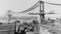 Jembatan Manhattan yang menghubungkan Manhattan dengan Downtown Brooklyn. Jembatan ini dibangun pada 1901 dan akhirnya selesai dibangun pada 1912 dengan biaya sekitar US$ 22 juta. Istimewa/Dok. Boredpanda.