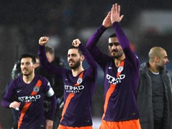 Meski dua golnya kontroversial, City tetap melaju ke semifinal. Laga ini sendiri tidak menggunakan VAR karena stadion yang dipakai sama-sama dari klub Premier League. (Foto: Harry Trump/Getty Images)